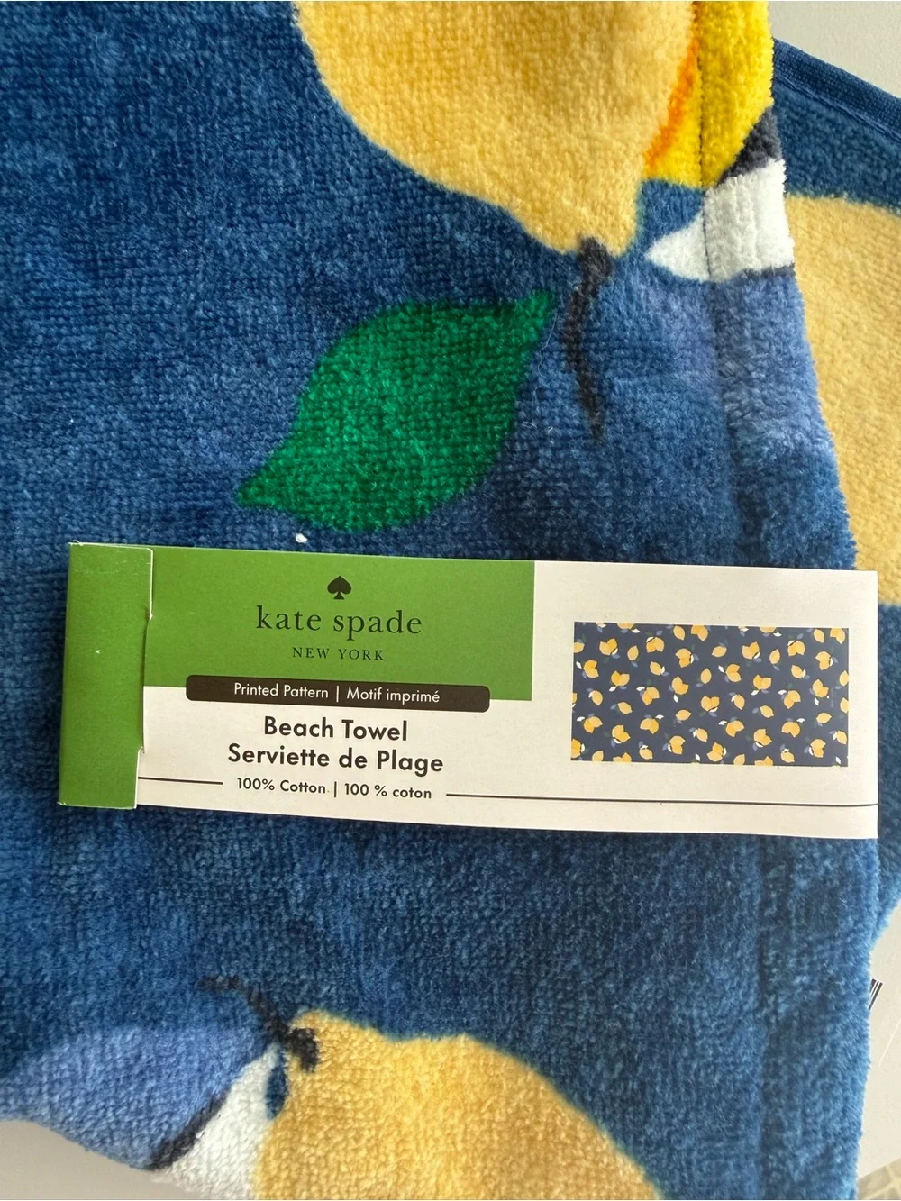 Kate Spade New York Oversized Beach Towels, Lemons